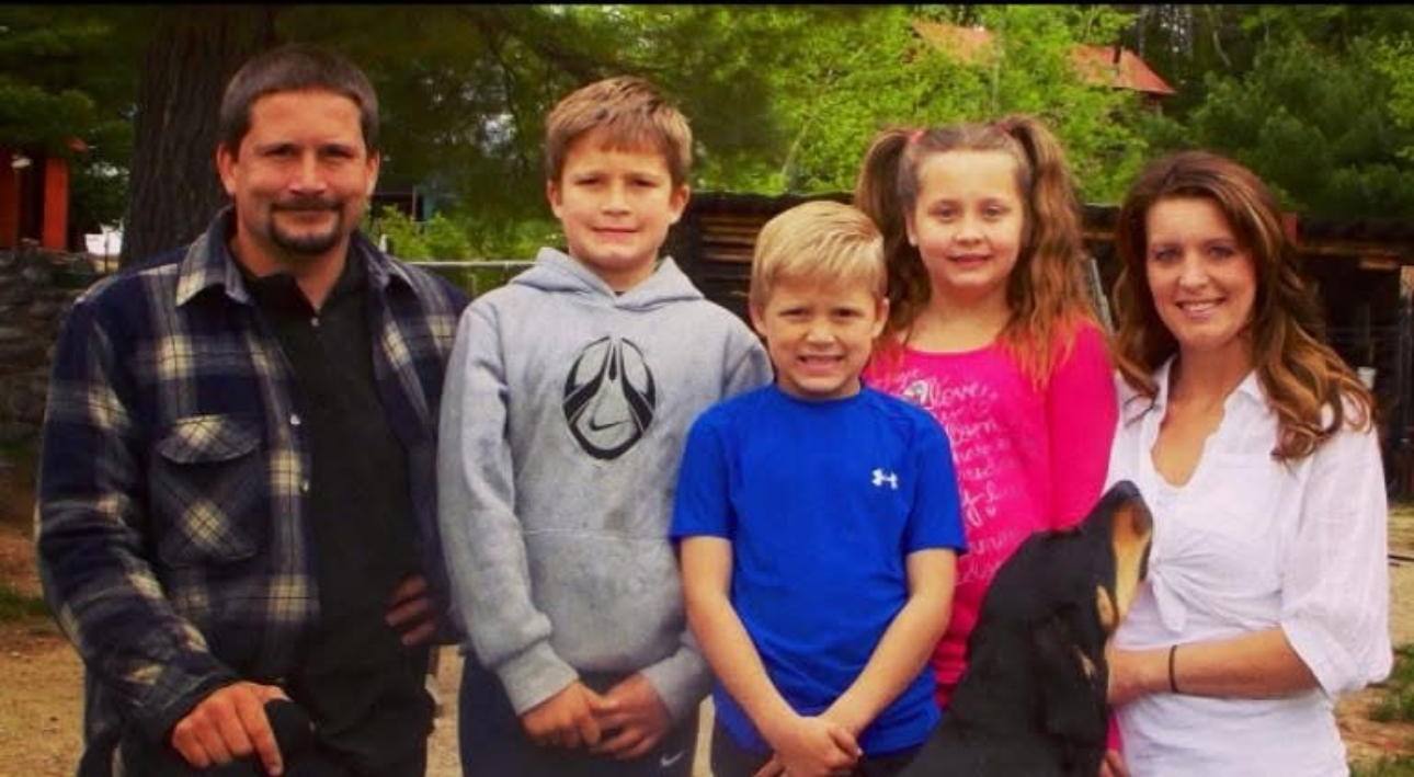 Krista and family at remote fishing camp