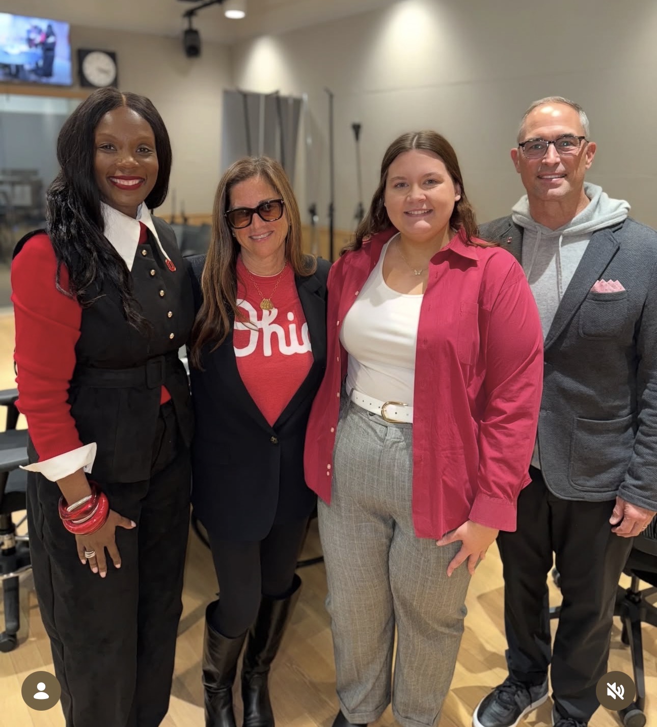 Krista Bair with Doc, Allyson and Jimmy Reid at Doc's Downloads Podcast recording